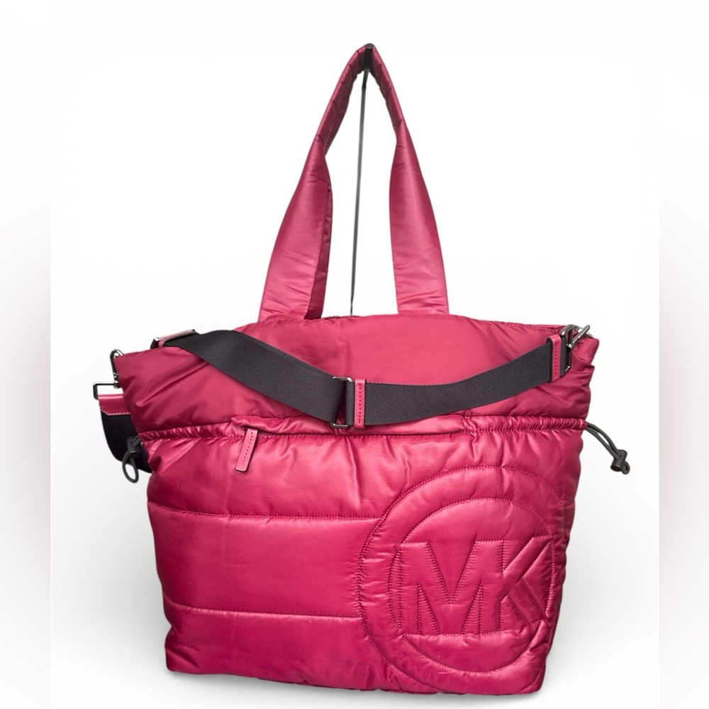 Authentic Michael Kors Rae Berry Quilted Nylon Two Way Bag- Great Condition